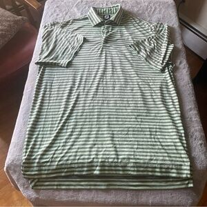 FootJoy Green/gray Striped polo somerset resorts size large